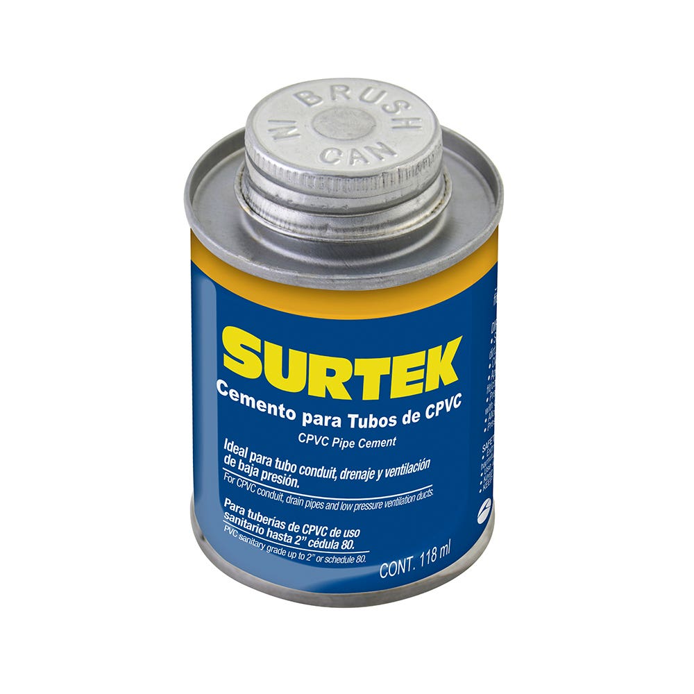 Cemento Para Tubo CPVC, 118 ml, Surtek 121134