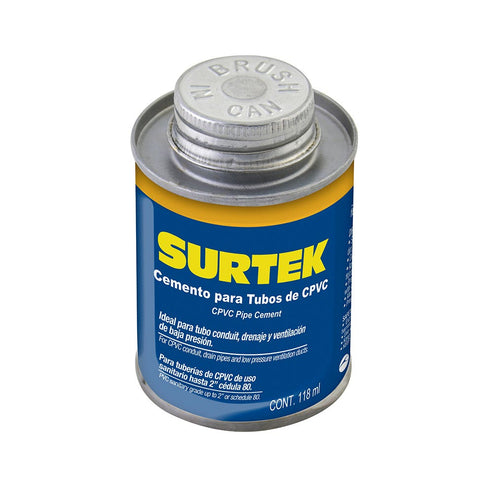 Cemento Para Tubo CPVC, 118 ml, Surtek 121134