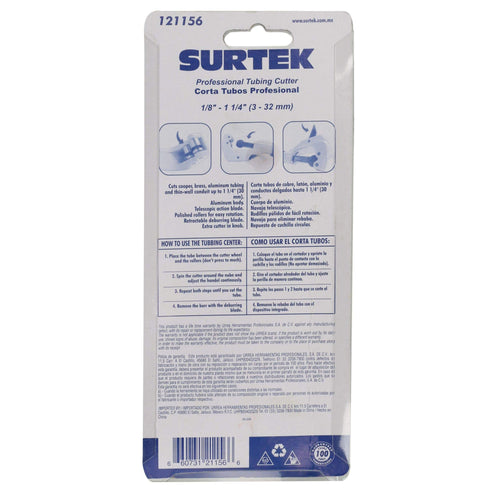 Cortatubos Cuerpo De Zamac De 1/8 A 1-1/4, Surtek 121156