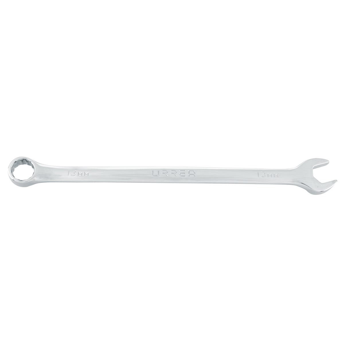 Llave Combinada Extra Larga Pulido Espejo Métrica, 12 Puntas, Urrea 1213ML