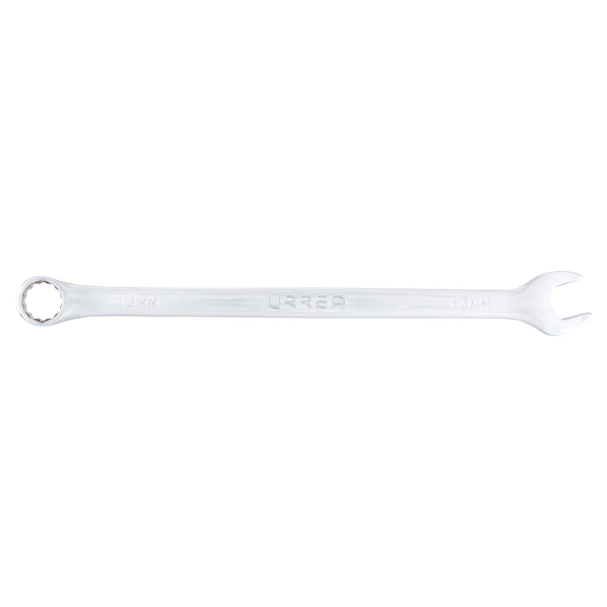 Llave Combinada Extra Larga Pulido Espejo Métrica, 12 Puntas, Urrea 1213ML