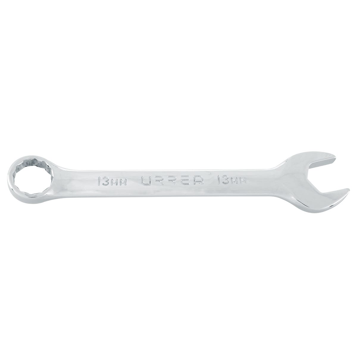Llave Combinada Corta Pulido Espejo Métrica, 12 Puntas, Urrea 1213MT