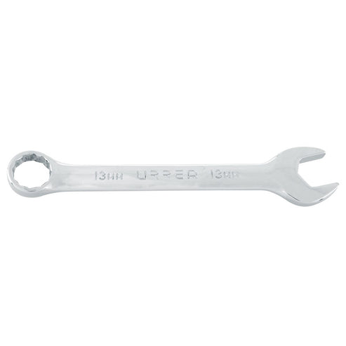 Llave Combinada Corta Pulido Espejo Métrica, 12 Puntas, Urrea 1213MT