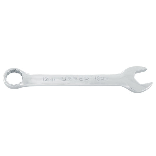 Llave Combinada Corta Pulido Espejo Métrica, 12 Puntas, Urrea 1213MT