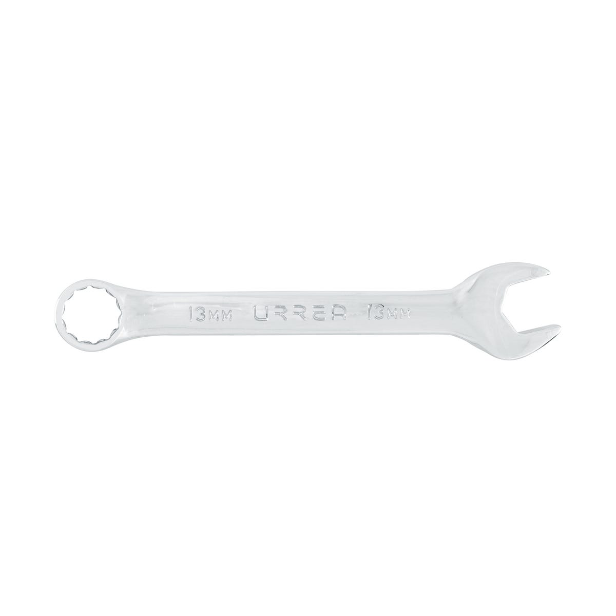 Llave Combinada Corta Pulido Espejo Métrica, 12 Puntas, Urrea 1213MT