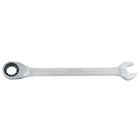 Llave Combinada Pulido Espejo De Matraca Spline Reversible En Pulgadas, 7/16, Urrea 1214CMR