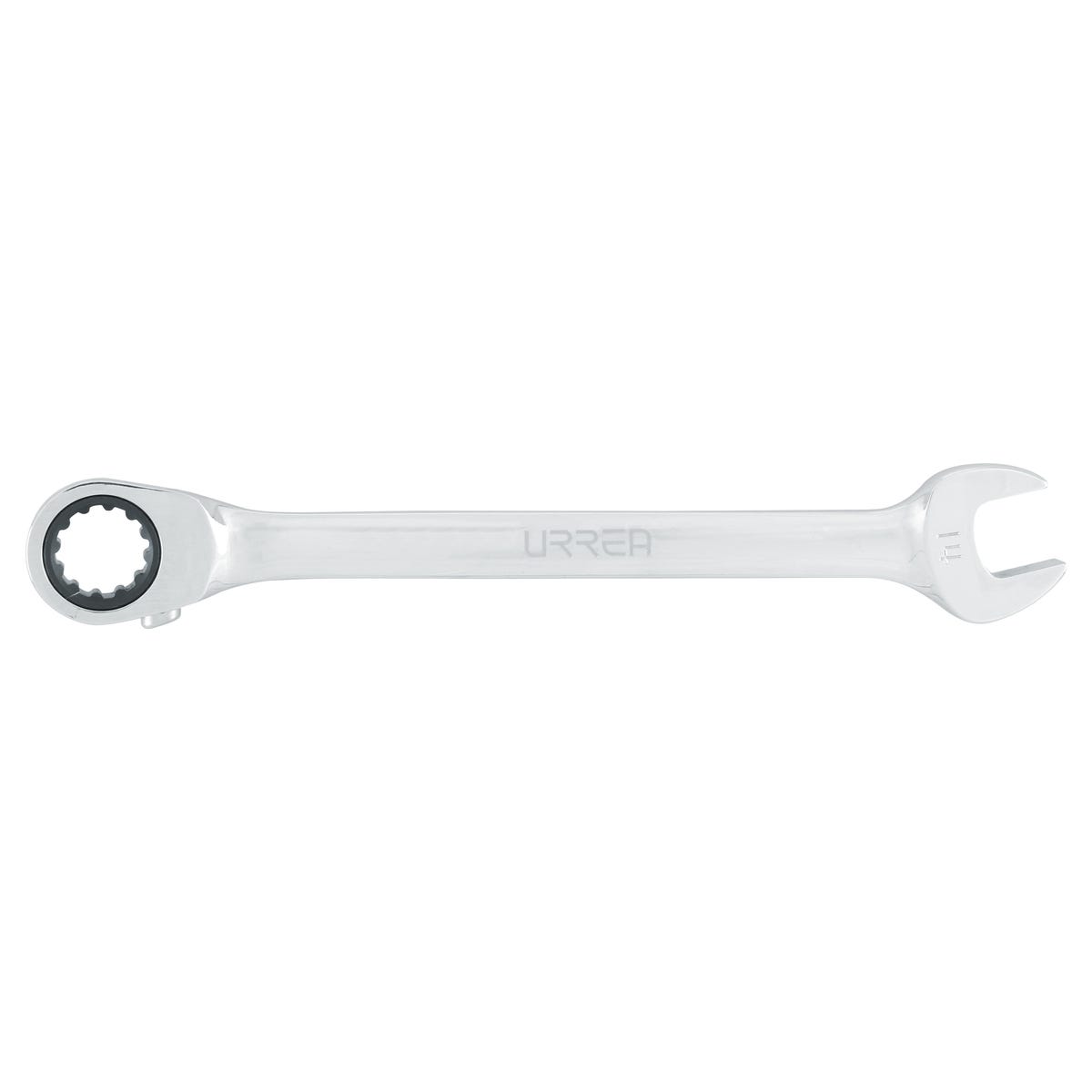 Llave Combinada Pulido Espejo De Matraca Spline Reversible En Pulgadas, 7/16, Urrea 1214CMR