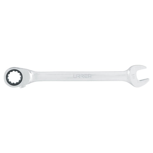 Llave Combinada Pulido Espejo De Matraca Spline Reversible En Pulgadas, 7/16, Urrea 1214CMR
