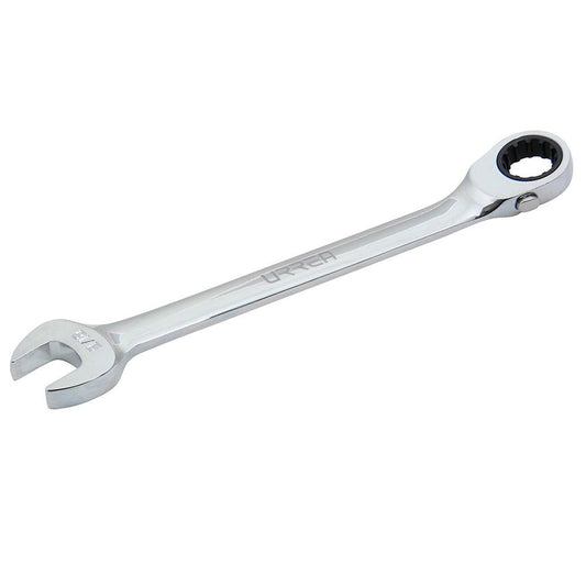 Llave Combinada Pulido Espejo De Matraca Spline Reversible En Pulgadas, 9/16, Urrea 1218CMR