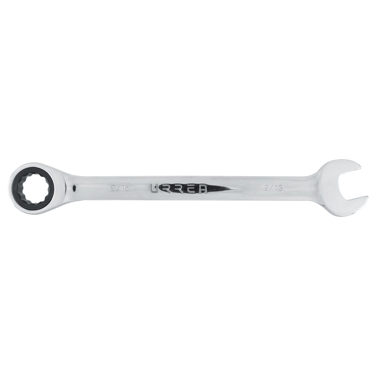 Llave Combinada Pulido Espejo De Matraca En Pulgadas, 12 Puntas, 9/16" Urrea 1218CM