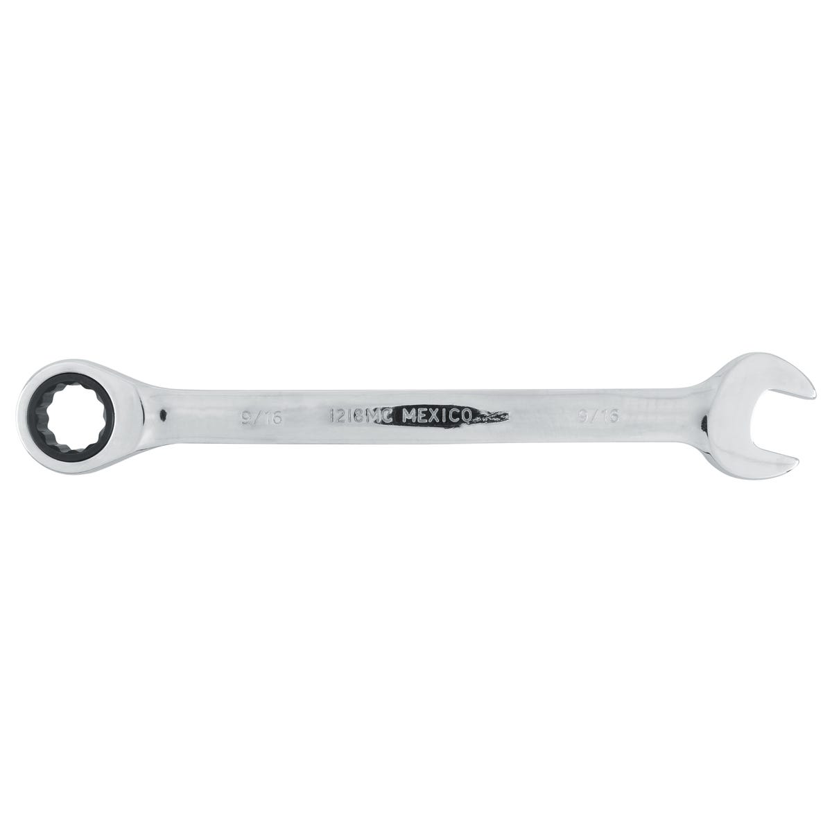 Llave Combinada Pulido Espejo De Matraca En Pulgadas, 12 Puntas, 9/16" Urrea 1218CM