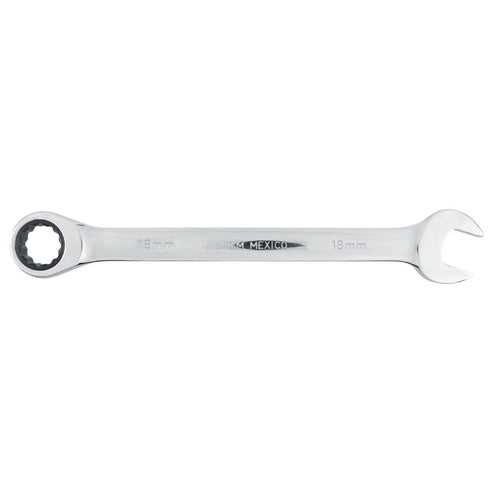 Llave Combinada Pulido Espejo De Matraca Métrica, 12 Puntas, Urrea 1218MCM
