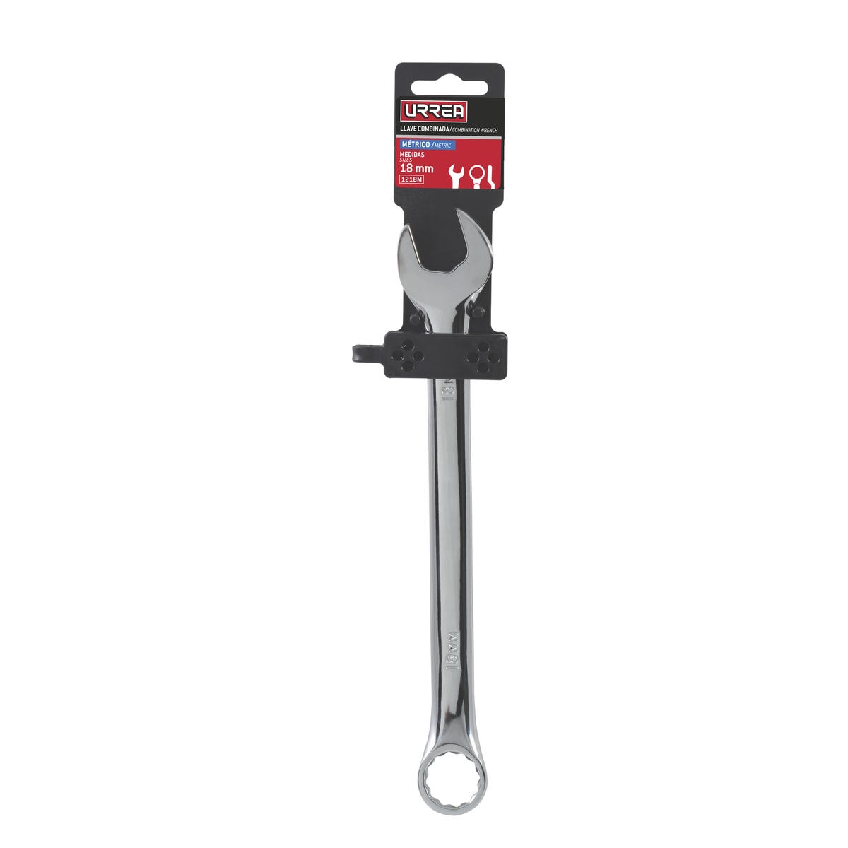 Llave Combinada Pulido Espejo Métrica, 12 Puntas, Urrea 1218M