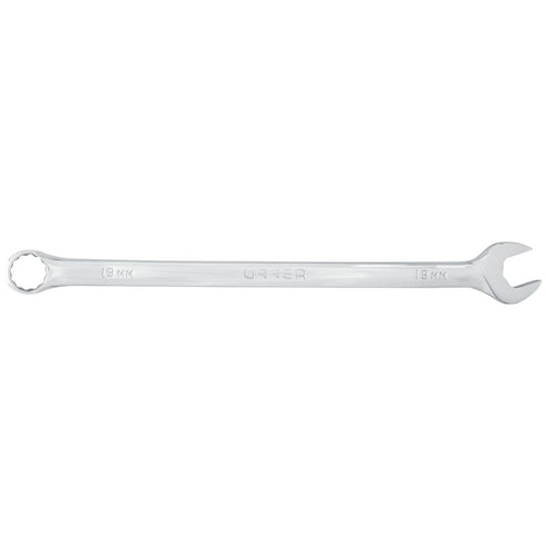 Llave Combinada Extra Larga Pulido Espejo Métrica, 12 Puntas, Urrea 1219ML