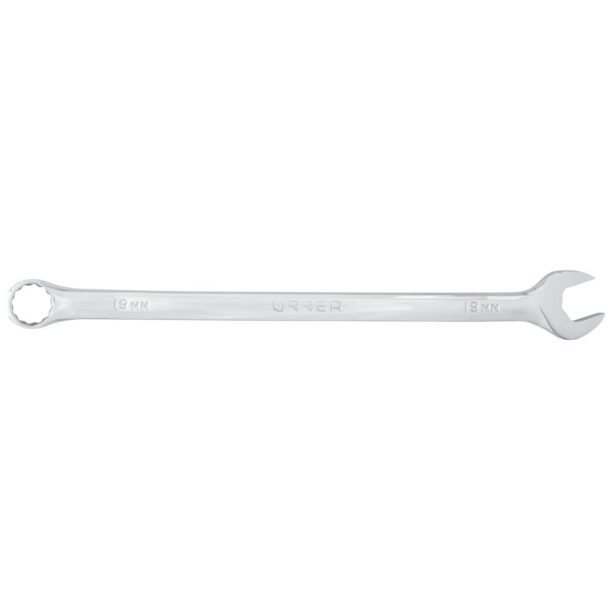 Llave Combinada Extra Larga Pulido Espejo Métrica, 12 Puntas, Urrea 1219ML