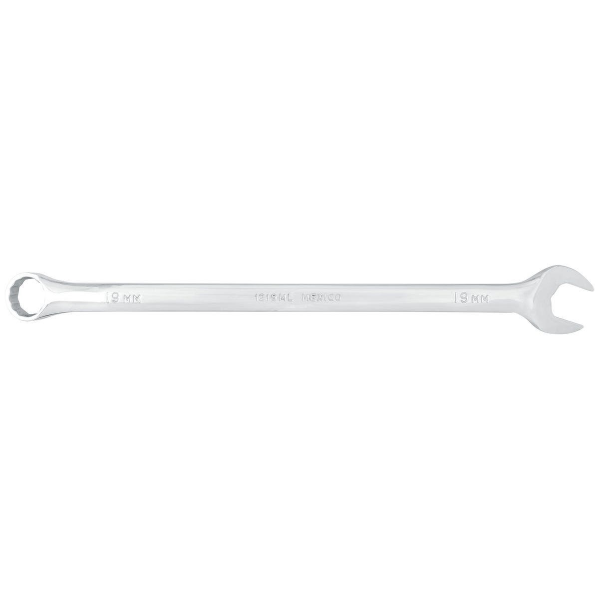 Llave Combinada Extra Larga Pulido Espejo Métrica, 12 Puntas, Urrea 1219ML