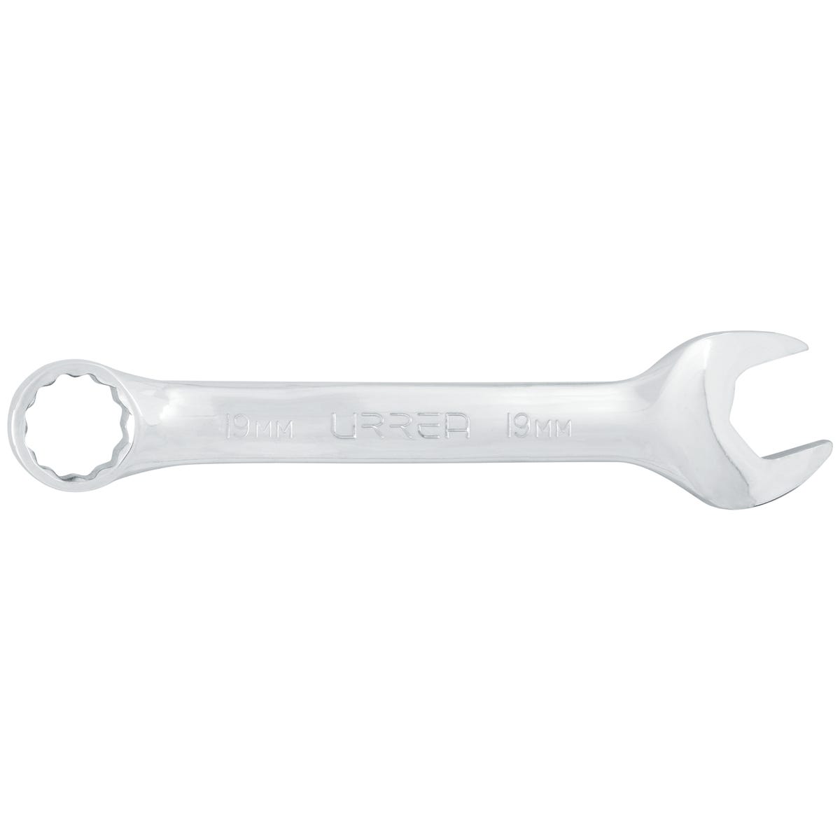 Llave Combinada Corta Pulido Espejo Métrica, 12 Puntas, Urrea 1219MT