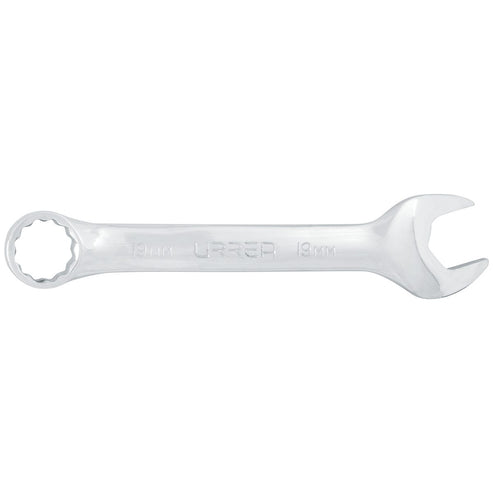 Llave Combinada Corta Pulido Espejo Métrica, 12 Puntas, Urrea 1219MT