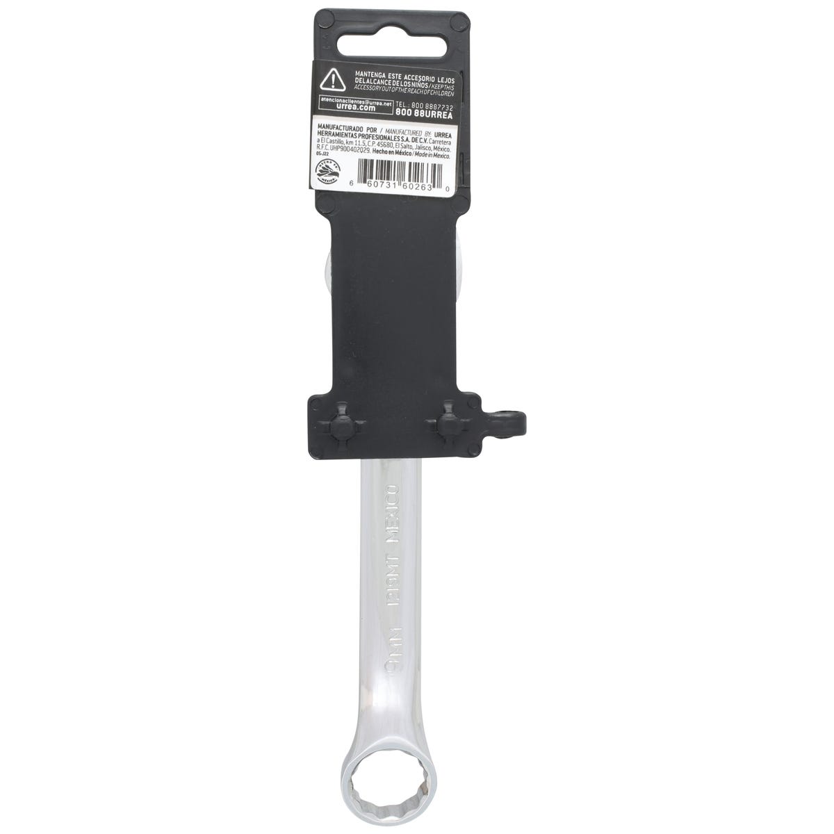 Llave Combinada Corta Pulido Espejo Métrica, 12 Puntas, Urrea 1219MT