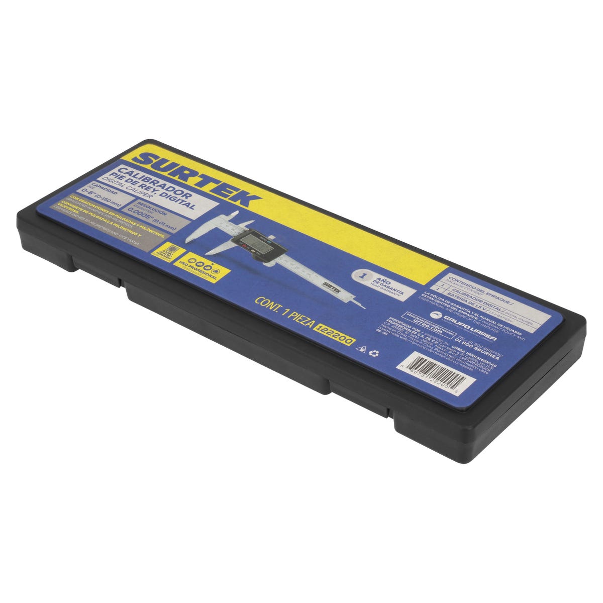 Calibrador Pie De Rey Digital Pantalla Plástica 0-6, Surtek 122200