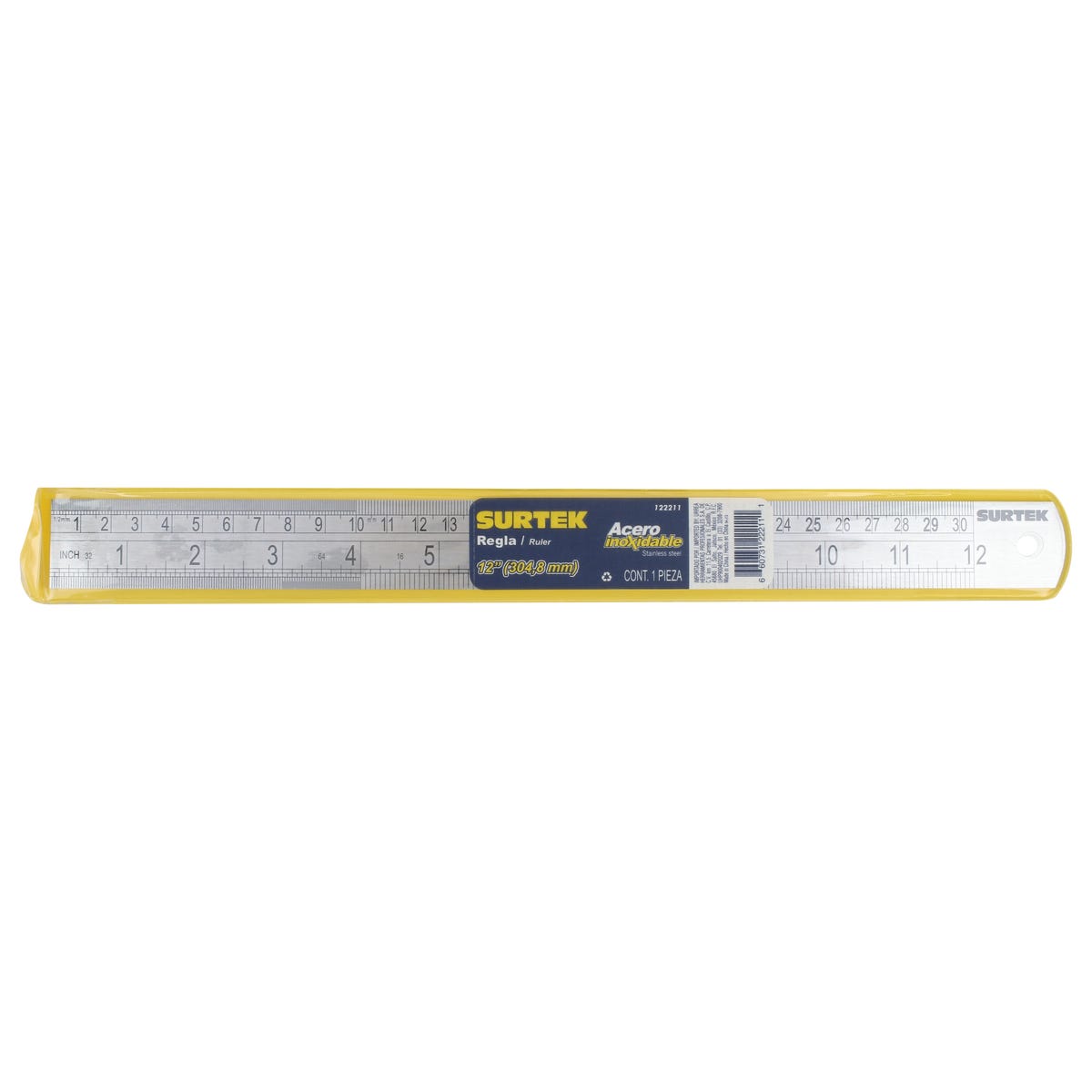Regla De Acero Inoxidable 12, Surtek 122211