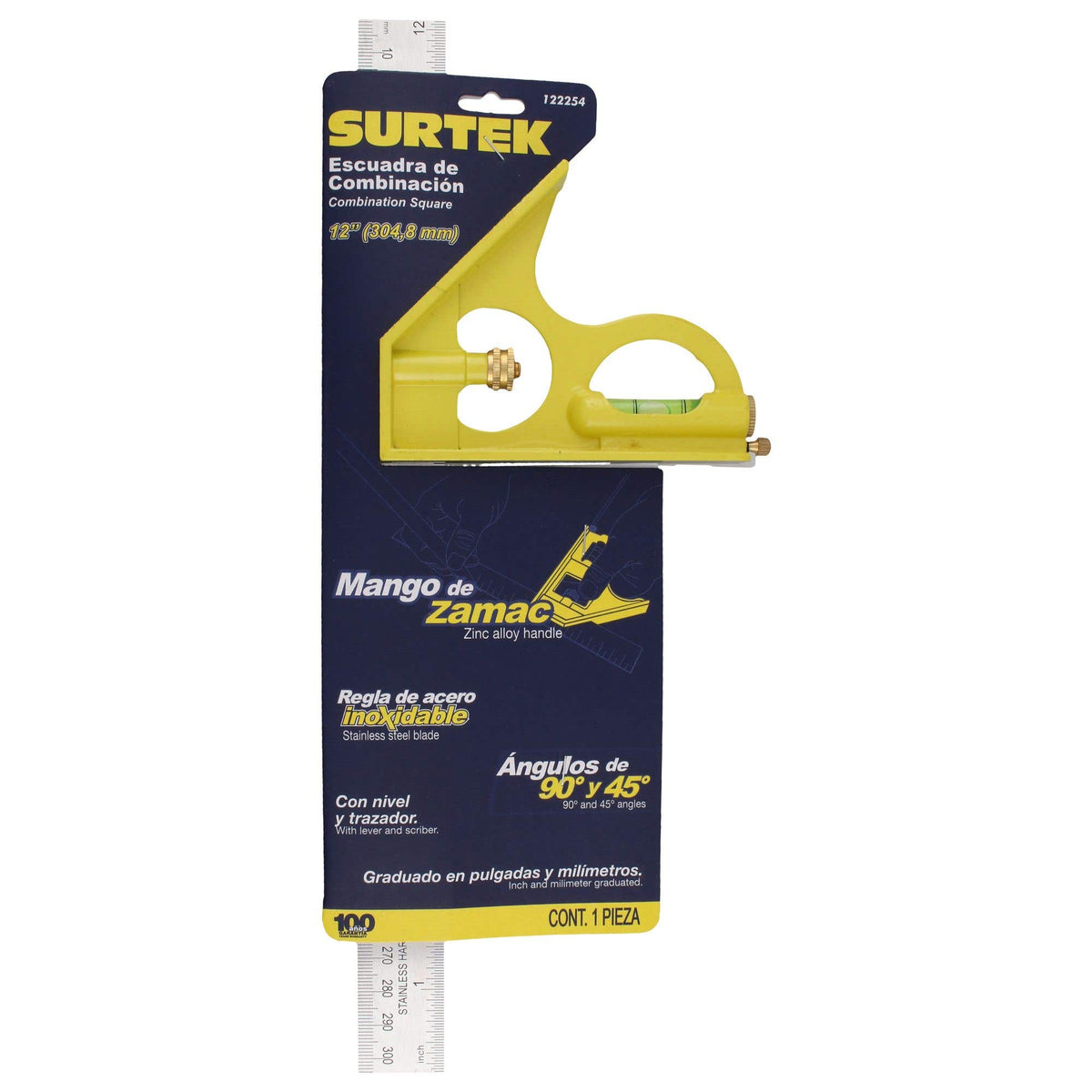 Escuadra De Combinación Con Cabeza Zamac 12, Surtek 122254
