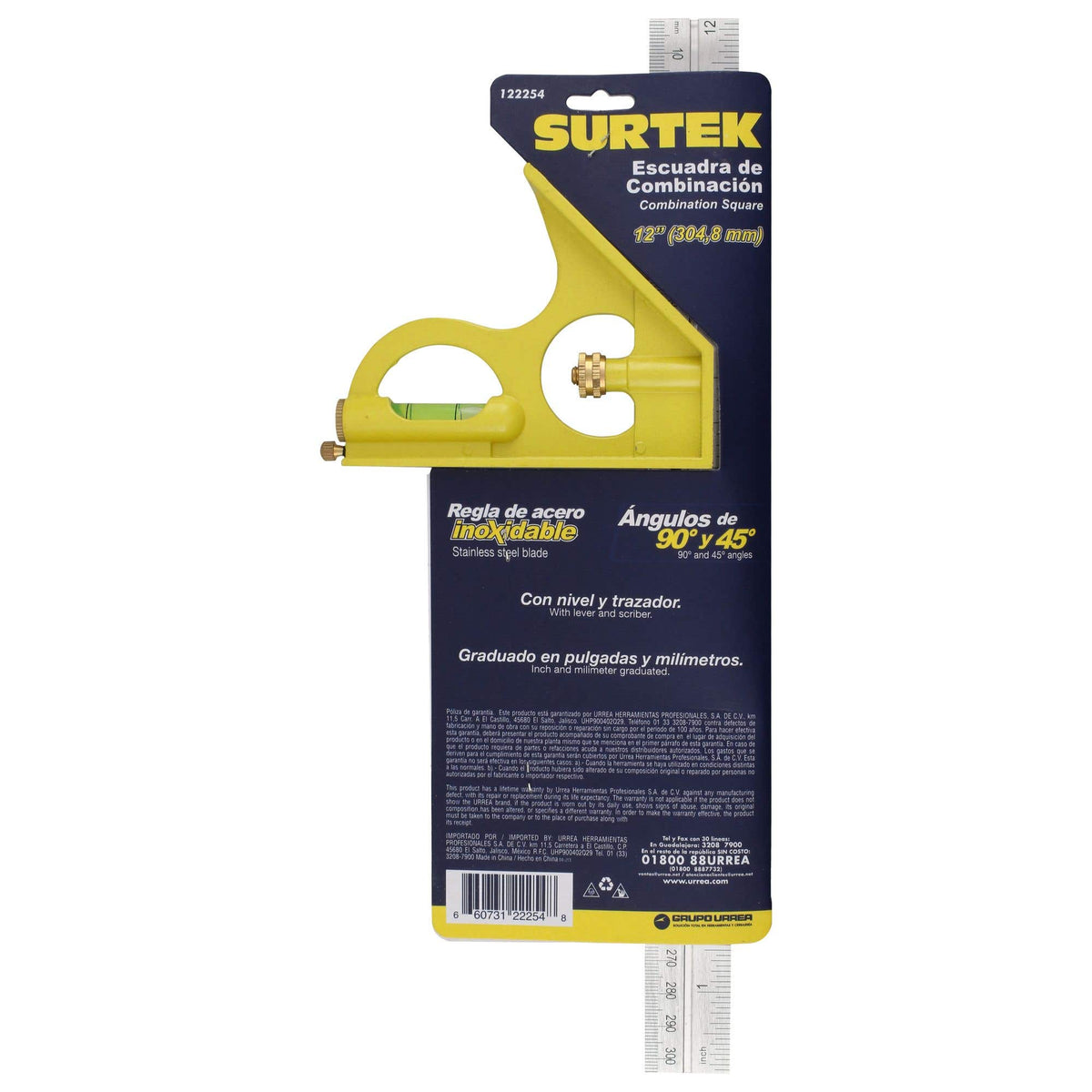 Escuadra De Combinación Con Cabeza Zamac 12, Surtek 122254