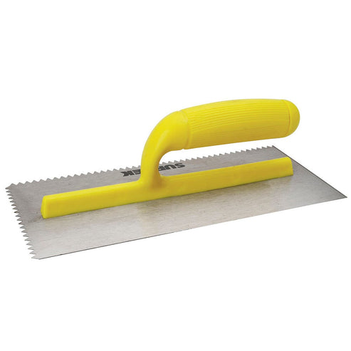 Llana Dentada Triangular De Acero Al Alto Carbón Con Mango De Plástico 4 Remaches, 11 x 5, Surtek 123187