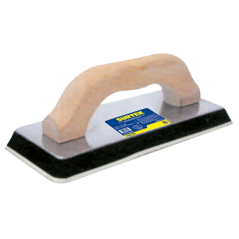 Flota De Hule Acabado Liso Con Mango De Madera 9-1/2 x 4 x 5/8, Surtek 123192