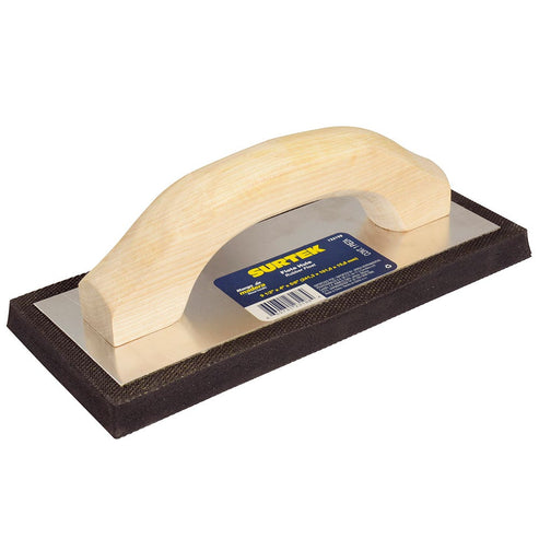 Flota De Hule Acabado Fino Con Mango De Madera 9-1/2 x 4 x 5/8, Surtek 123198