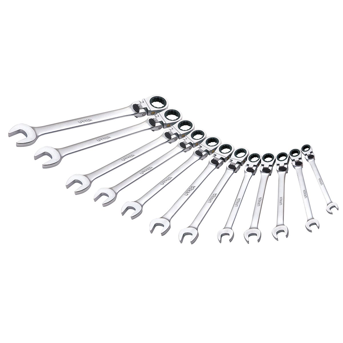 Juego De Llaves Combinadas Pulido Espejo Flex De Matraca Spline Mét, 12 Pz En Caja Plást, Urrea 12MF12M