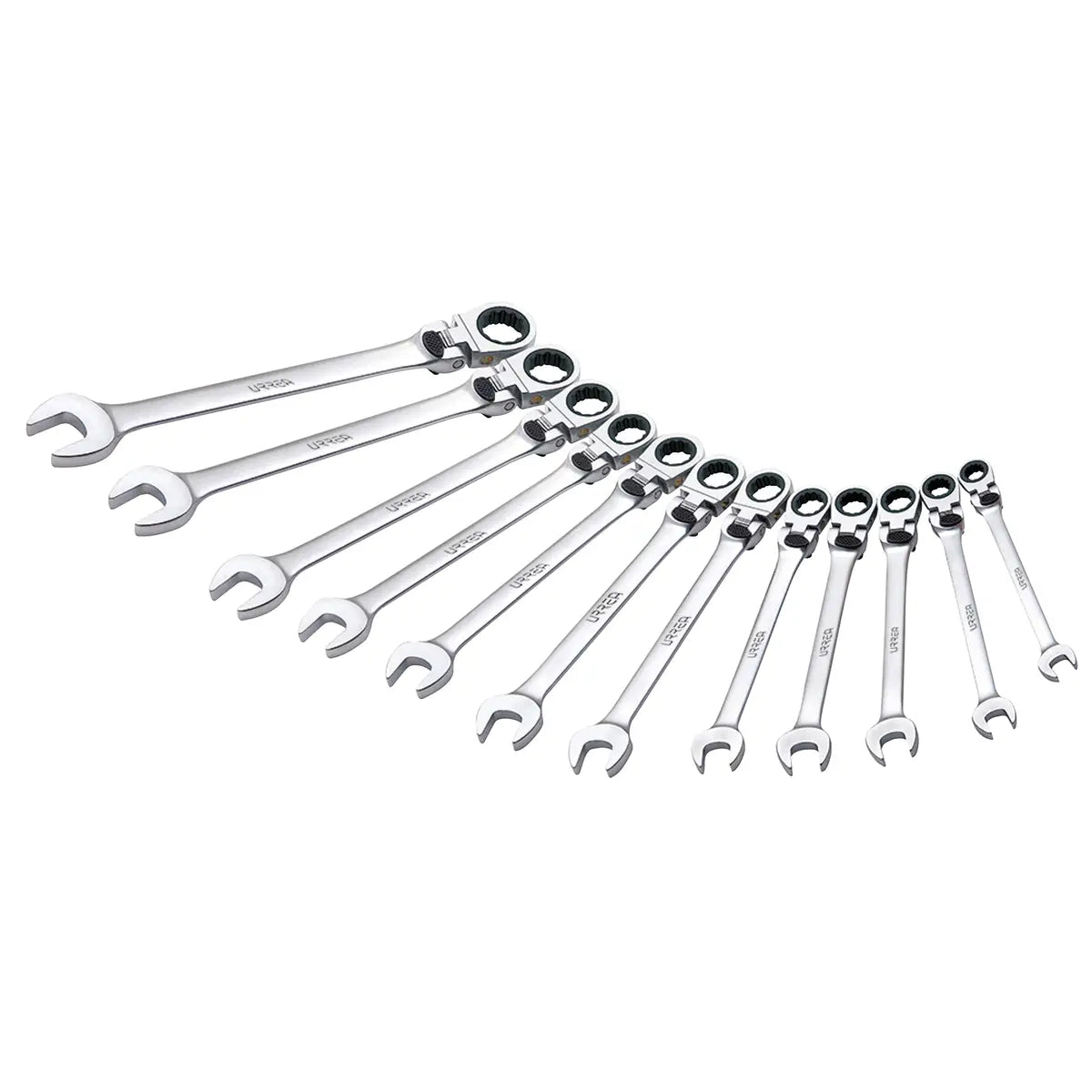 Juego De Llaves Combinadas Pulido Espejo Flex De Matraca Spline Mét, 12 Pz En Caja Plást, Urrea 12MF12M