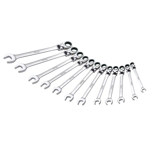 Juego De Llaves Combinadas Pulido Espejo Flex De Matraca Spline Mét, 12 Pz En Caja Plást, Urrea 12MF12M
