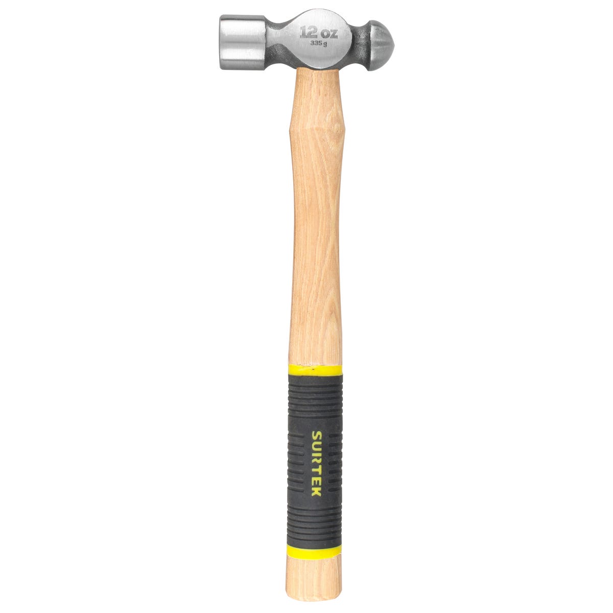 Martillo De Bola Pulido Con Mango De Madera Con Grip De 12-13/64, 12 Oz, Surtek 12SG