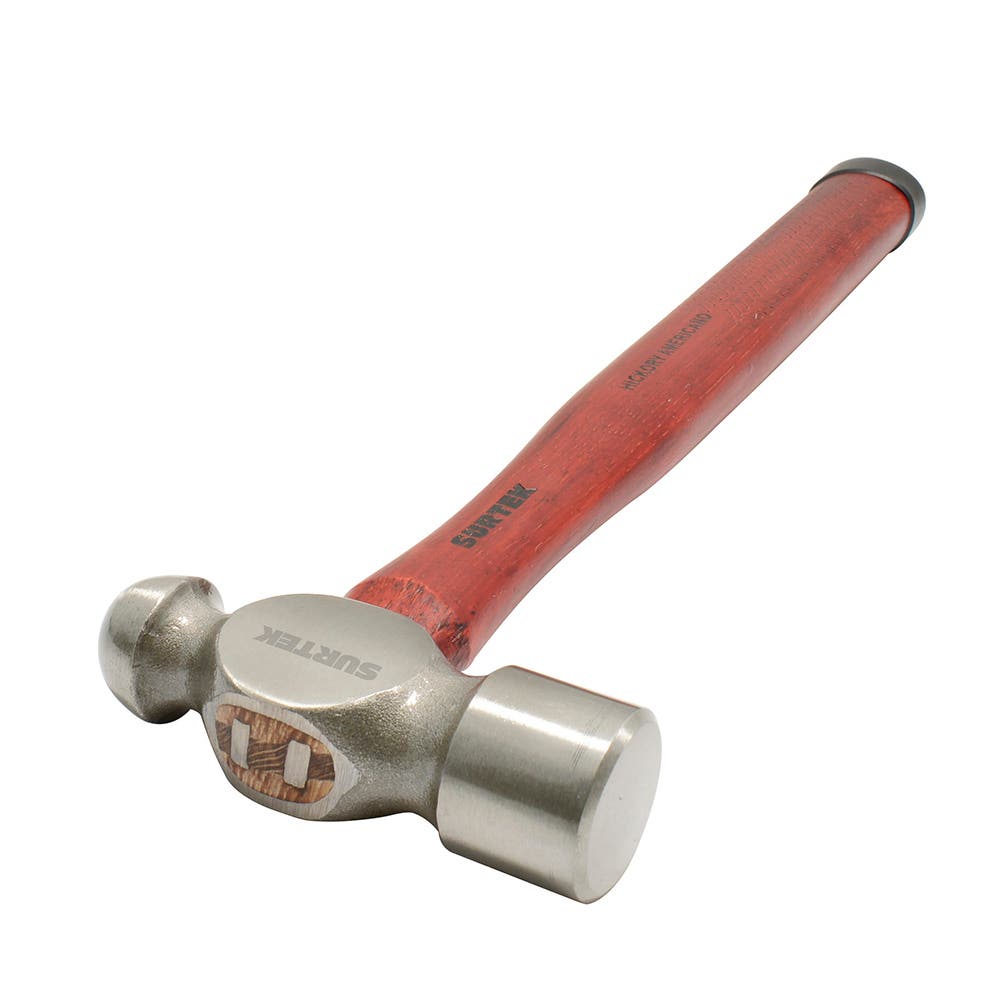 Martillo De Bola Pulido Con Mango De Madera De 12, 12 Oz, Surtek 12SP