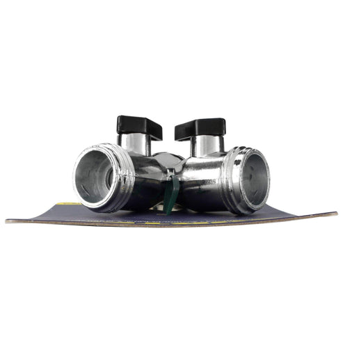 Adaptador Para Manguera De Riego En Y Cromado, 11 cm x 7 cm, Surtek 130333