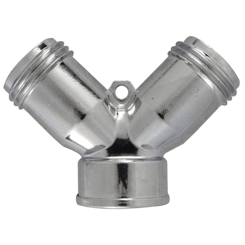 Adaptador Para Manguera De Riego En Y Cromado, 11 cm x 7 cm, Surtek 130333