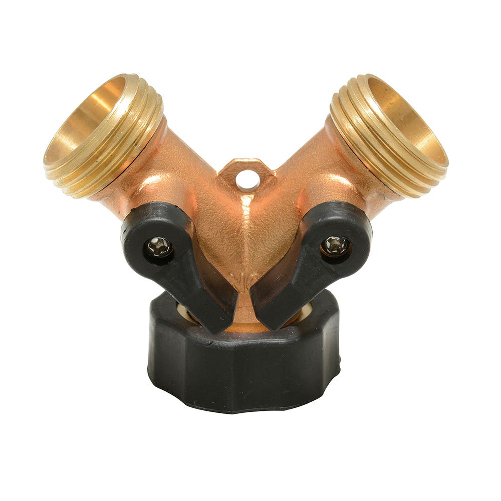 Adaptador Para Manguera De Riego En Y De Bronce, 11.2 cm x 7 cm, Surtek 130334