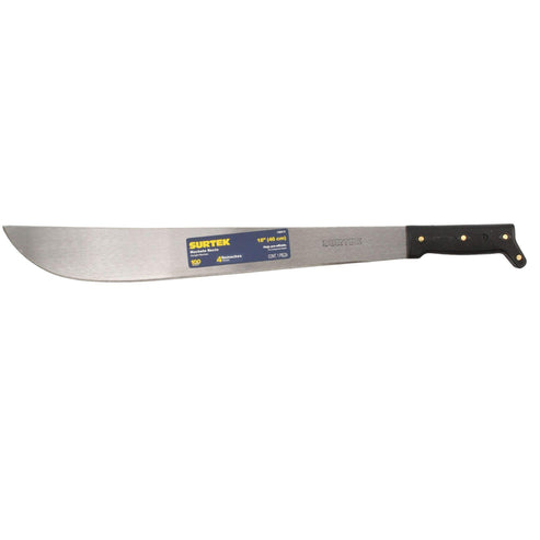 Machete Troquelado Con Mango Negro Recto 18, Surtek 130513