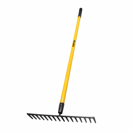 Rastrillo Recto Para Asfalto Con Mango De Madera 60, 16 Dientes, Surtek 130654