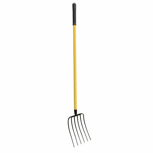 Bieldo Forjado En Una Pieza Con Mango De Madera De 6 Dientes, 48, Surtek 130676