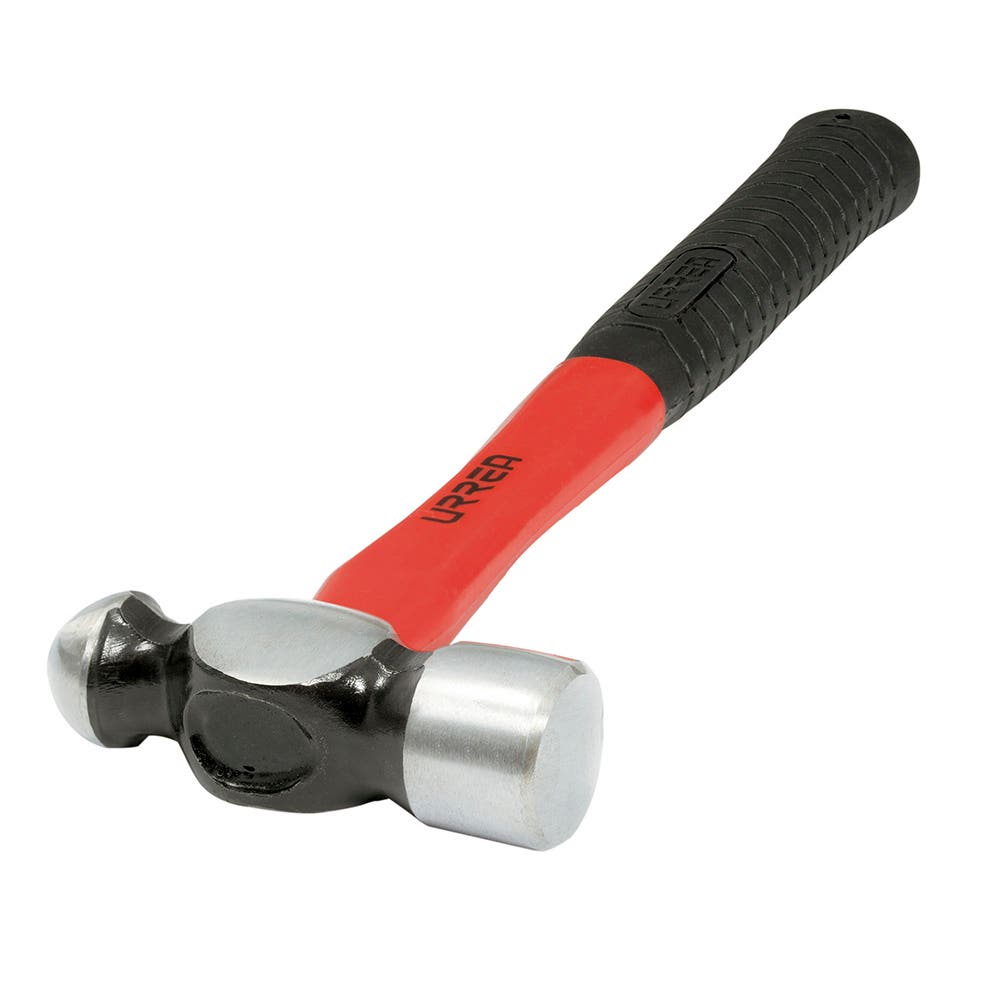 Martillo De Bola Maquinado Con Mango De Fibra De Vidrio Largo De 13, 8 Oz, Urrea 1308FV