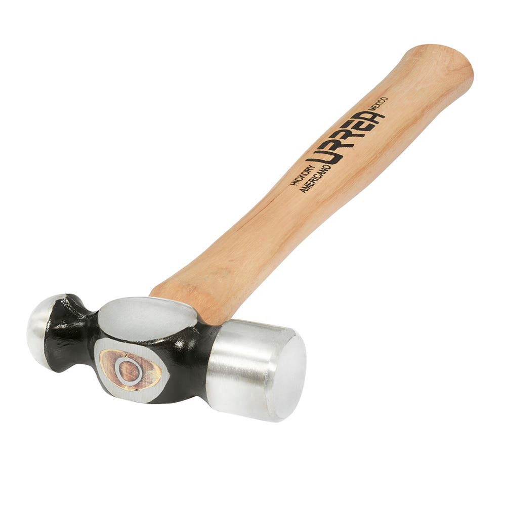 Martillo De Bola Maquinado Con Mango De Madera De 12-3/8, 12 Oz, Urrea 1312P