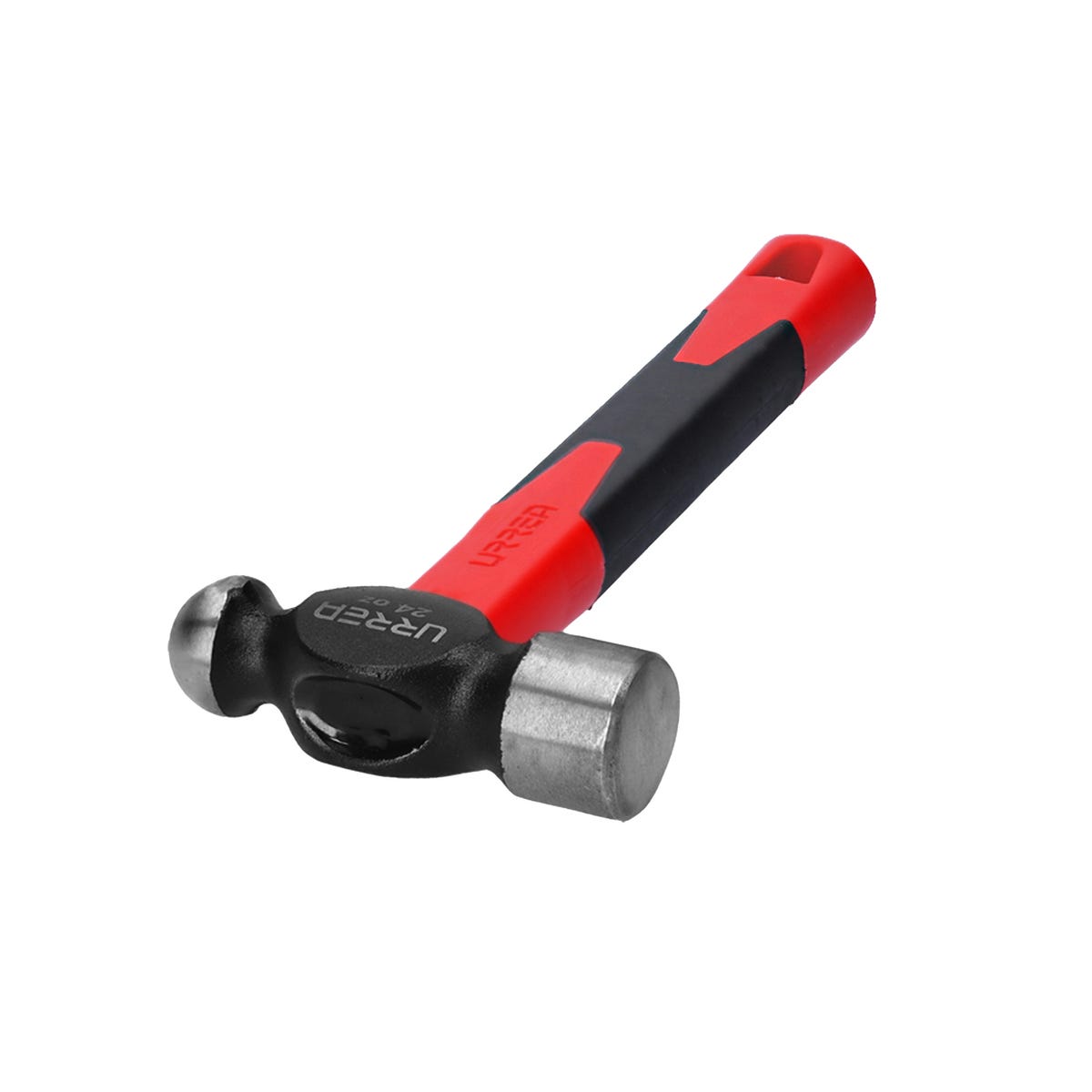 Martillo De Bola Forjada Con Mango De Fibra De Vidrio Anti-Vibración Corto De 9, 32 Oz, Urrea 1332FVS