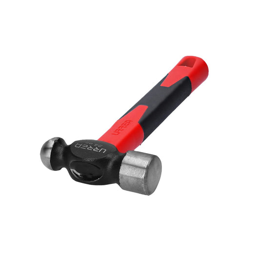 Martillo De Bola Forjada Con Mango De Fibra De Vidrio Anti-Vibración Corto De 9, 32 Oz, Urrea 1332FVS