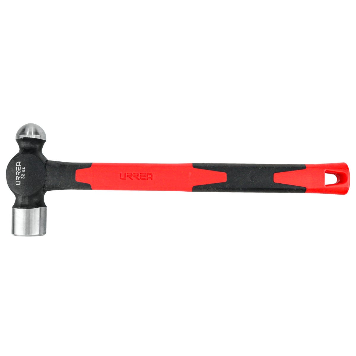 Martillo De Bola Maquinado Con Mango De Fibra De Vidrio Largo De 15", 32 oz Urrea 1332FV