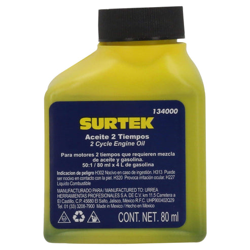 Aceite Semi Sintético Dos Tiempos, 80 ml, Surtek 134000