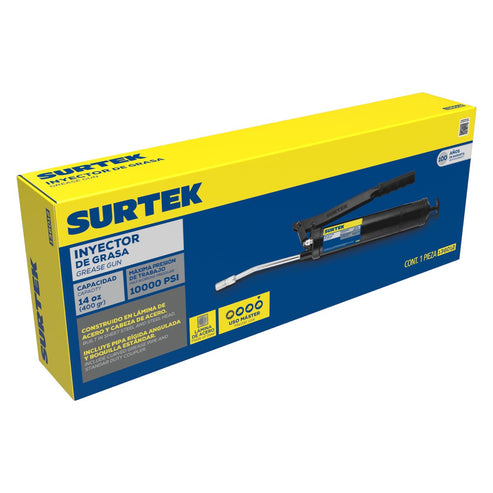 Inyector De Grasa A Dos Manos De 400 g, 10000 PSI, Surtek 136012