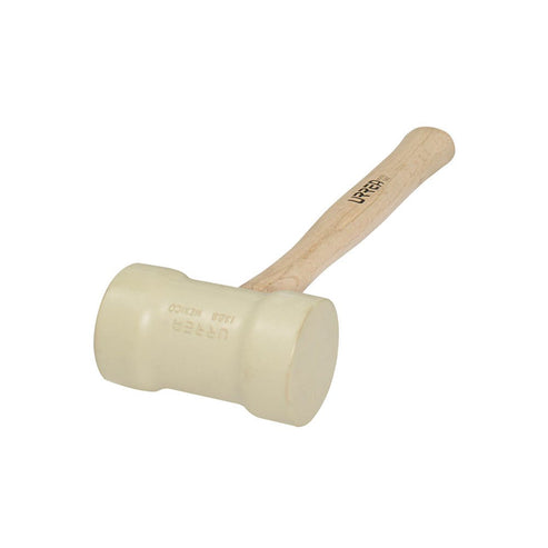 Mazo Con Cabeza De Hule Beige Con Mango De Madera 16, 22 Oz, Urrea 1368B