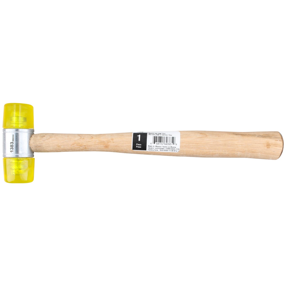Martillo Con Tapas Plásticas Con Mango De Madera De 11-1/2, 13 Oz, Urrea 1383